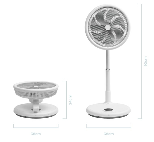 Airdog Ventilador plegable eléctrico de circulación con control remoto portátil F12